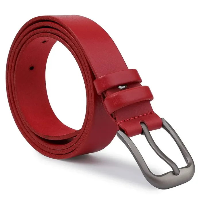 Жіночий шкіряний ремінь Vintage 20777 Червоний