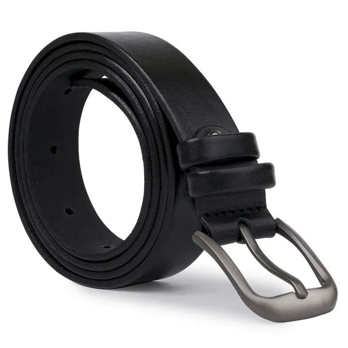 Жіночий ремінь з натуральної шкіри Vintage 20776 Чорний