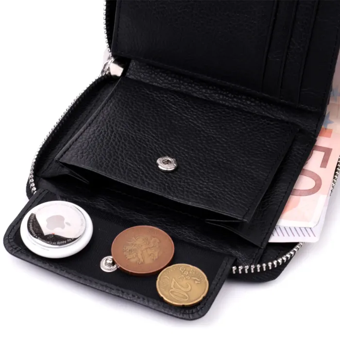 Відмінний жіночий гаманець з натуральної шкіри ST Leather 22449 Чорний