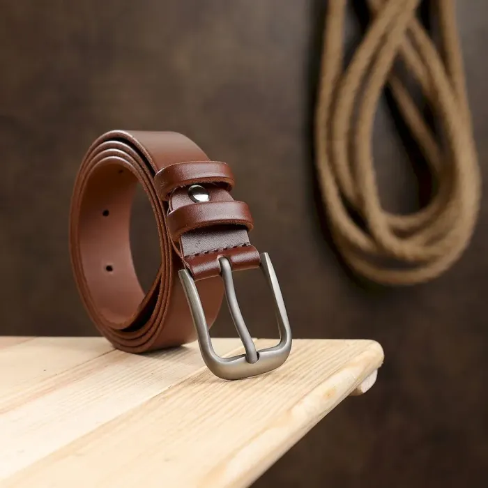 Жіночий ремінь із натуральної шкіри Vintage 20775 Коричневий