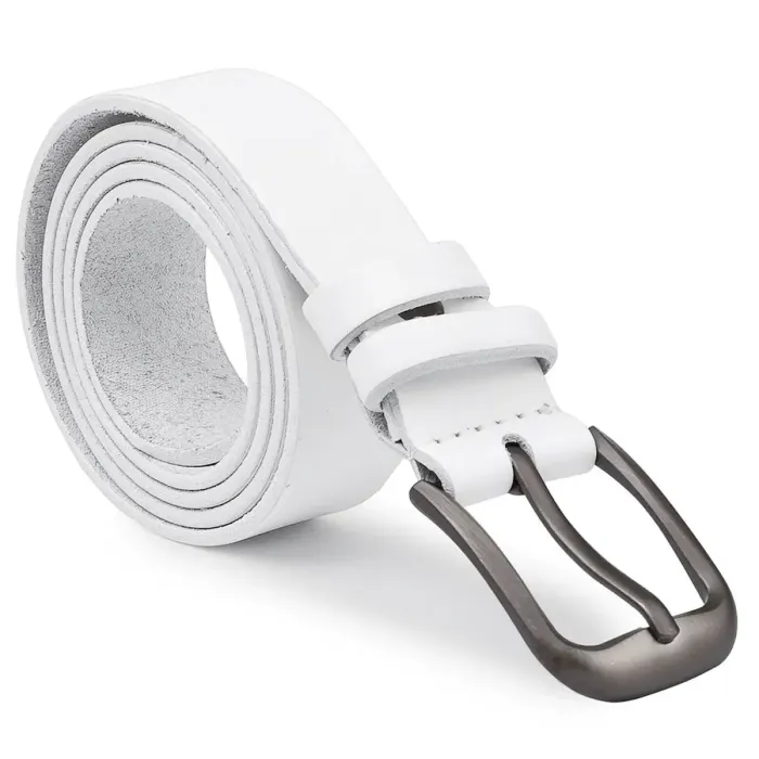 Жіночий ремінь із натуральної шкіри Vintage 20779 Білий