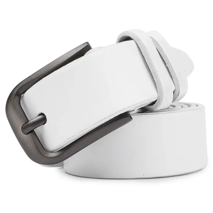 Жіночий ремінь із натуральної шкіри Vintage 20779 Білий