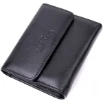 Жіночий симпатичний гаманець із монетницею з натуральної шкіри ST Leather 19494 Чорний