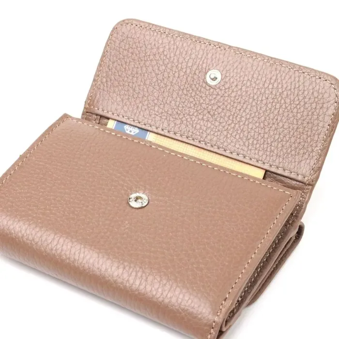 Жіночий стильний гаманець із натуральної шкіри флотар CANPELLINI 21590 Бежевий