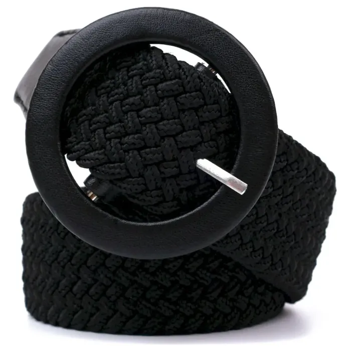 Жіночий текстильний ремінь Vintage 20821 Чорний