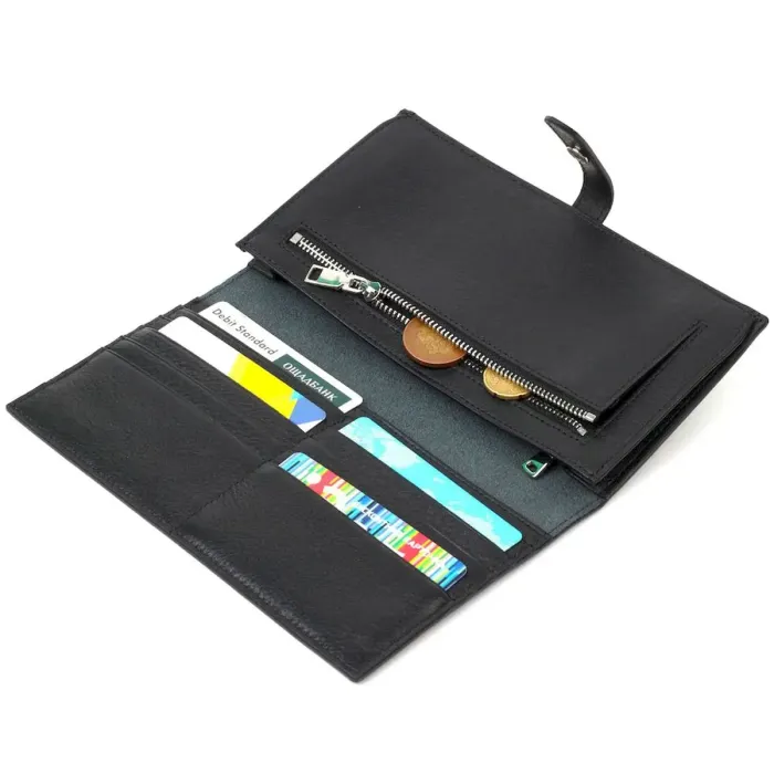 Жіночий тонкий гаманець з натуральної шкіри Tony Bellucci 22036 Чорний