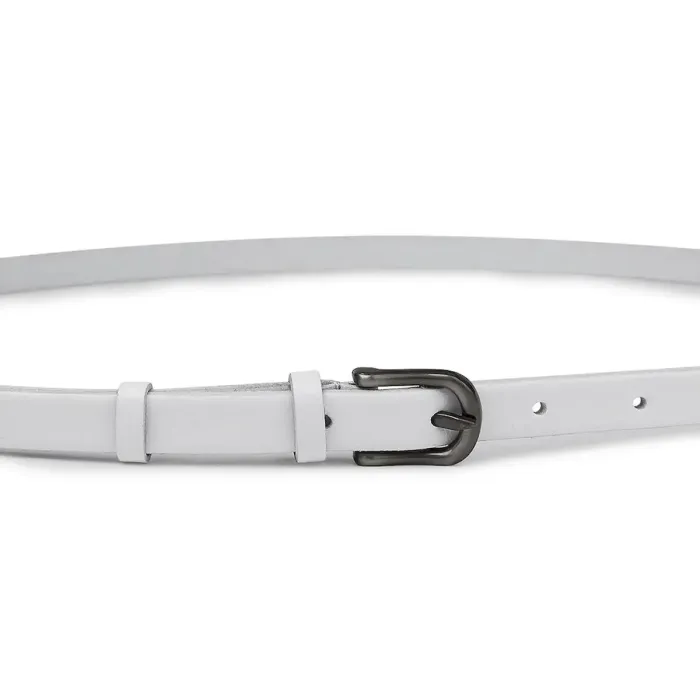 Женский тонкий ремень из натуральной кожи Vintage 20770 Белый
