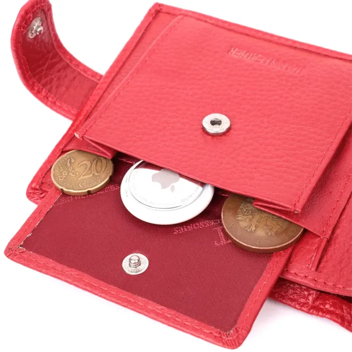 Жіночий трендовий гаманець із натуральної шкіри ST Leather 22555 Червоний