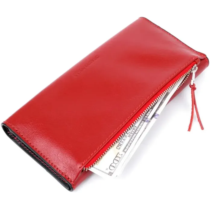 Жіночий місткий гаманець GRANDE PELLE 11368 Червоний