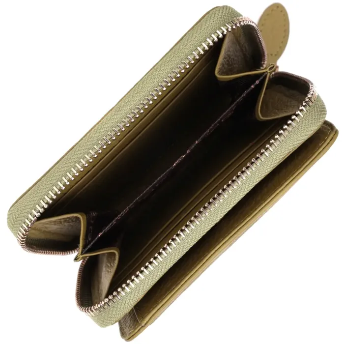 Женский вместительный кошелек из натуральной кожи Guxilay 19423 Оливковый