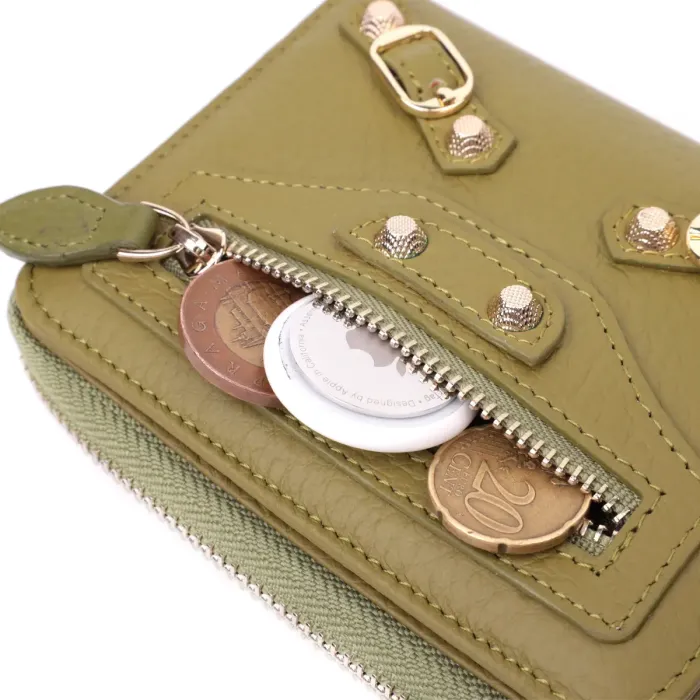 Женский вместительный кошелек из натуральной кожи Guxilay 19423 Оливковый