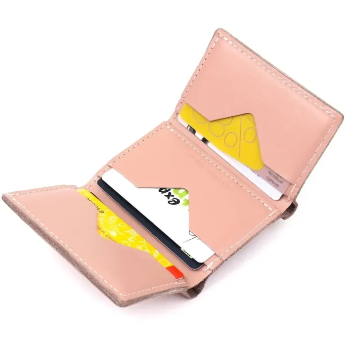 Жіноче шкіряне портмоне GRANDE PELLE 11366 Рожевий