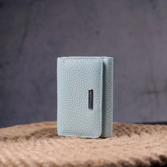 Жіноче портмоне з монетницею невеликого розміру з натуральної шкіри KARYA 21319 Бірюзовий