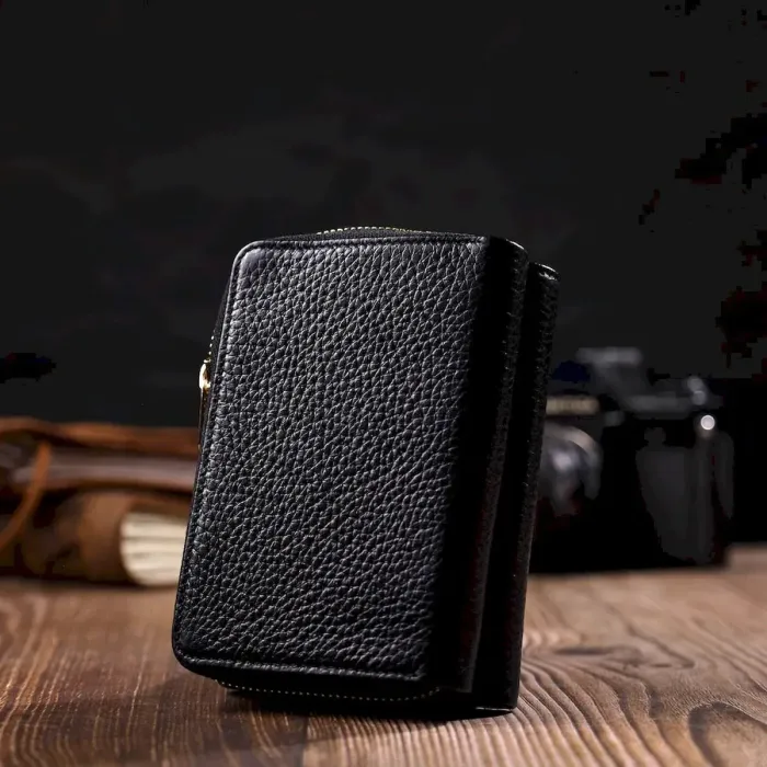 Жіноче портмоне в три складання з натуральної шкіри Tony Bellucci 22024 Чорний