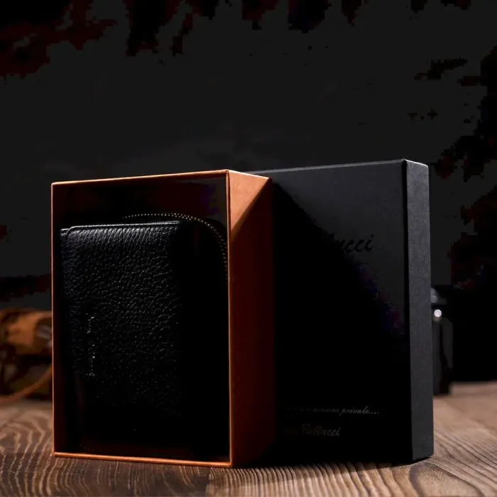 Жіноче портмоне в три складання з натуральної шкіри Tony Bellucci 22024 Чорний