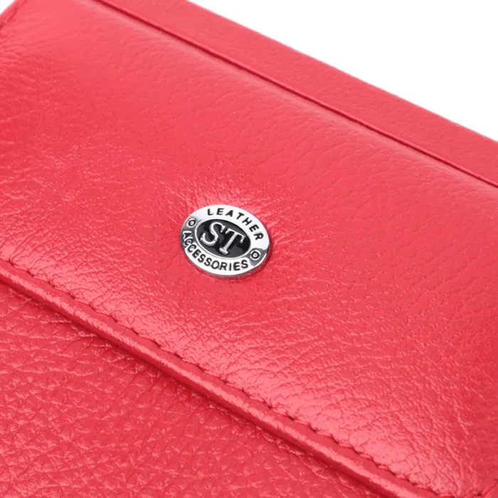 Зручне жіноче портмоне з натуральної шкіри ST Leather 22723 Червоний