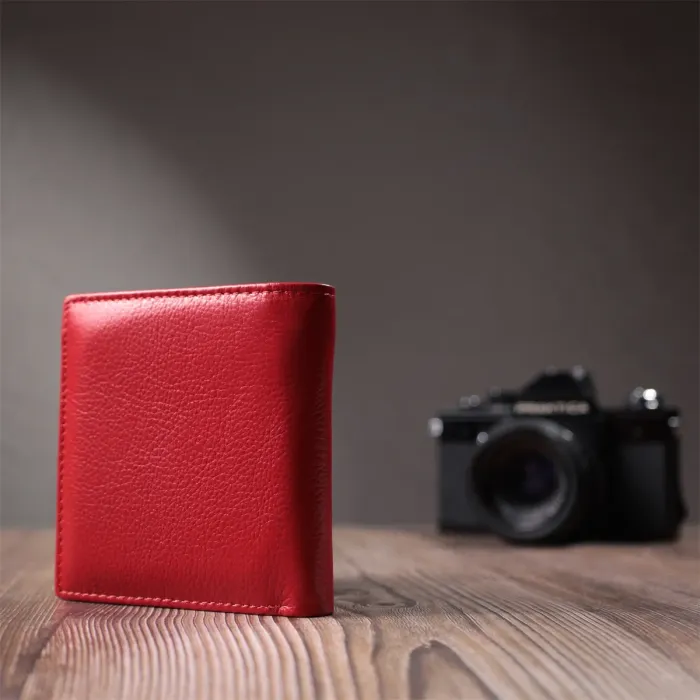 Зручне жіноче портмоне з натуральної шкіри ST Leather 22723 Червоний