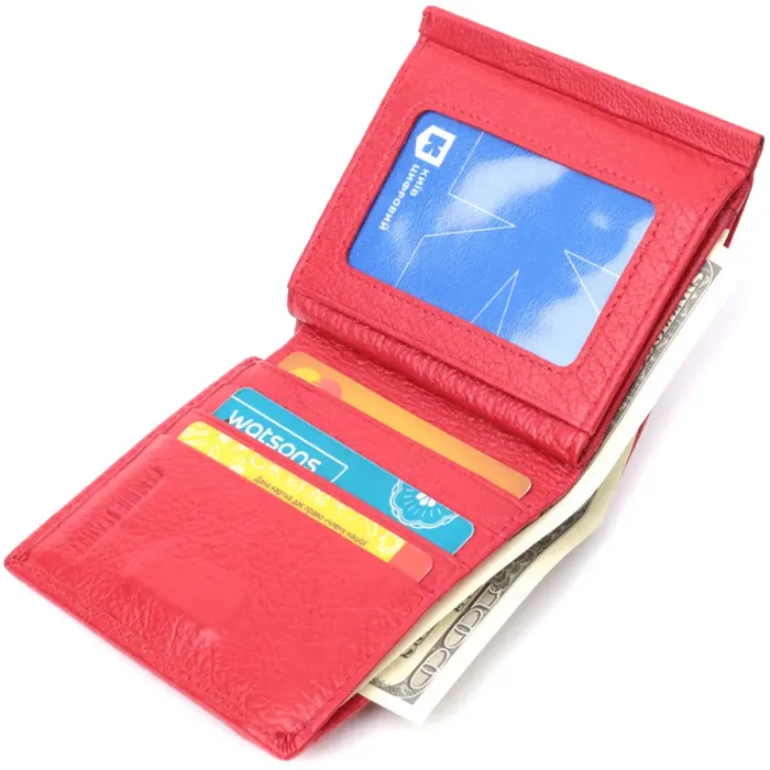 Зручне жіноче портмоне з натуральної шкіри ST Leather 22723 Червоний