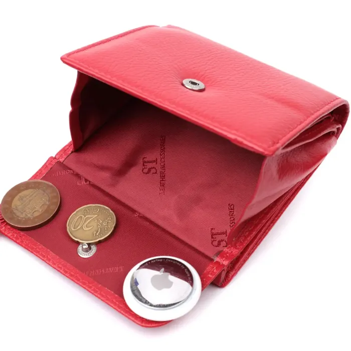 Зручне жіноче портмоне з натуральної шкіри ST Leather 22723 Червоний