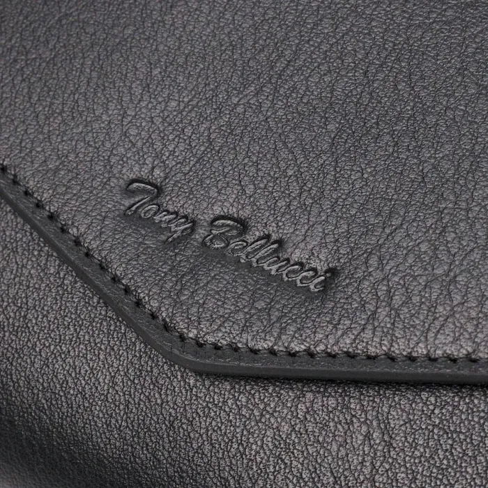 Жіноче містке портмоне з натуральної шкіри Tony Bellucci 21976 Чорний