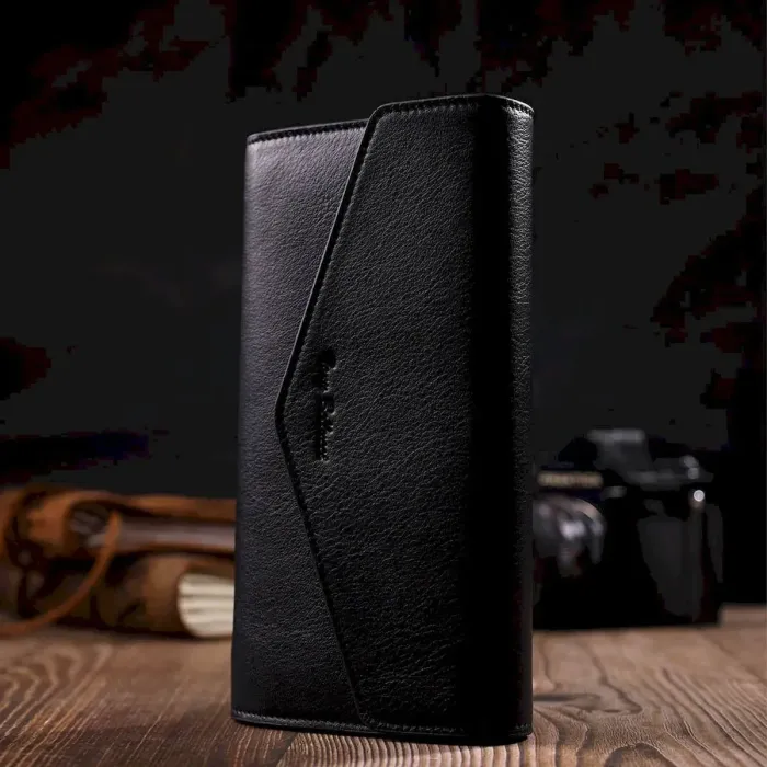 Жіноче містке портмоне з натуральної шкіри Tony Bellucci 21976 Чорний